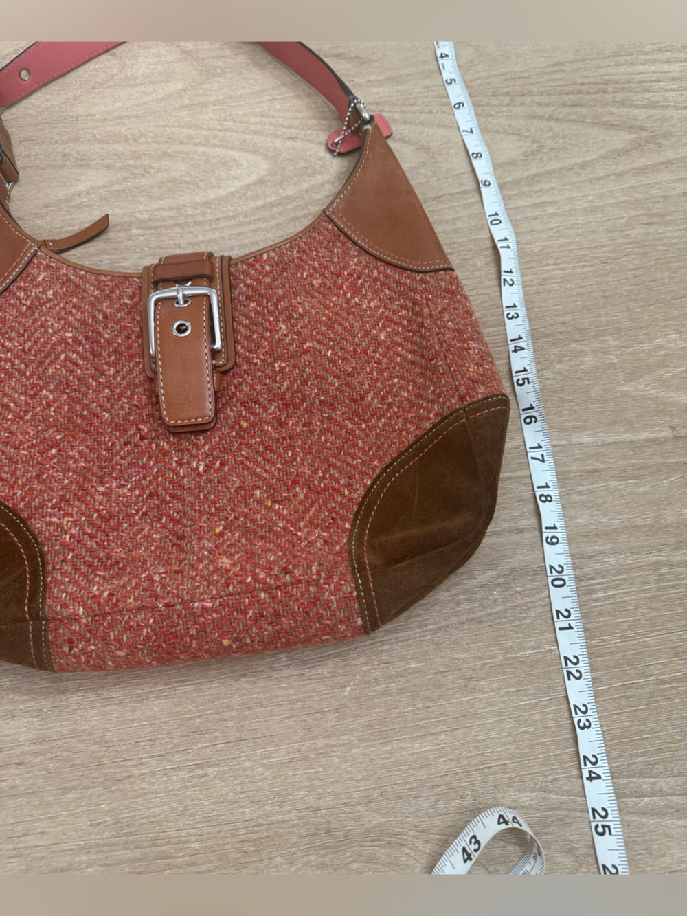 Vintage Coach Hamptons Soho Tweed Flap Hobo Bag - Picture 8 of 9